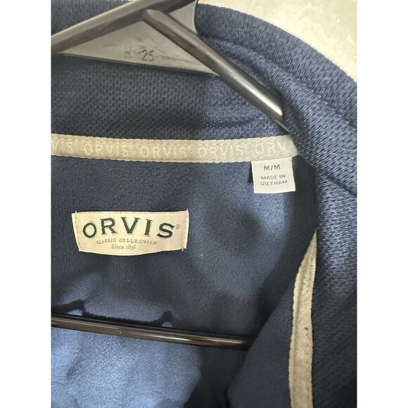 ORVIS Men's Bonded Mesh Full Zip Jacket Navy & Black ~ Sz Medium - Picture 3 of 11